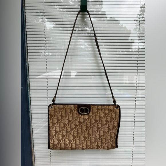 Dior Handbags - Christian Dior vintage Oblique Monogram Canvas Shoulder Bag authentic